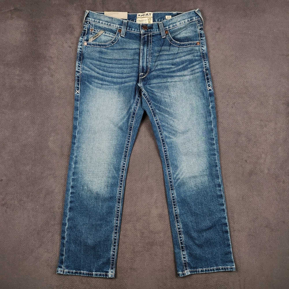 Ariat M5 Jeans Mens 36x32 Walden Marston Straight Leg Stretch Denim 10041095 NEW